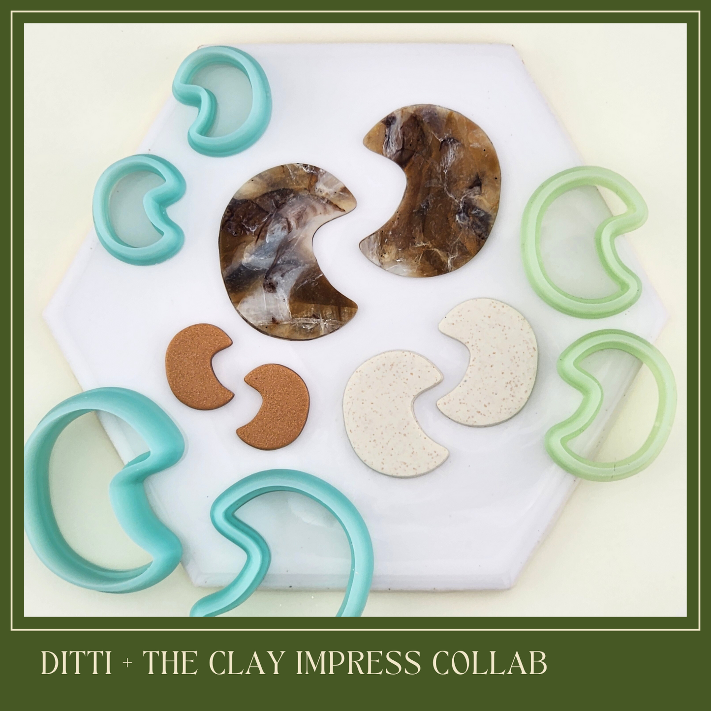 Sherry - Ditti Collab - Mirrored Polymer Clay Cutter Pair