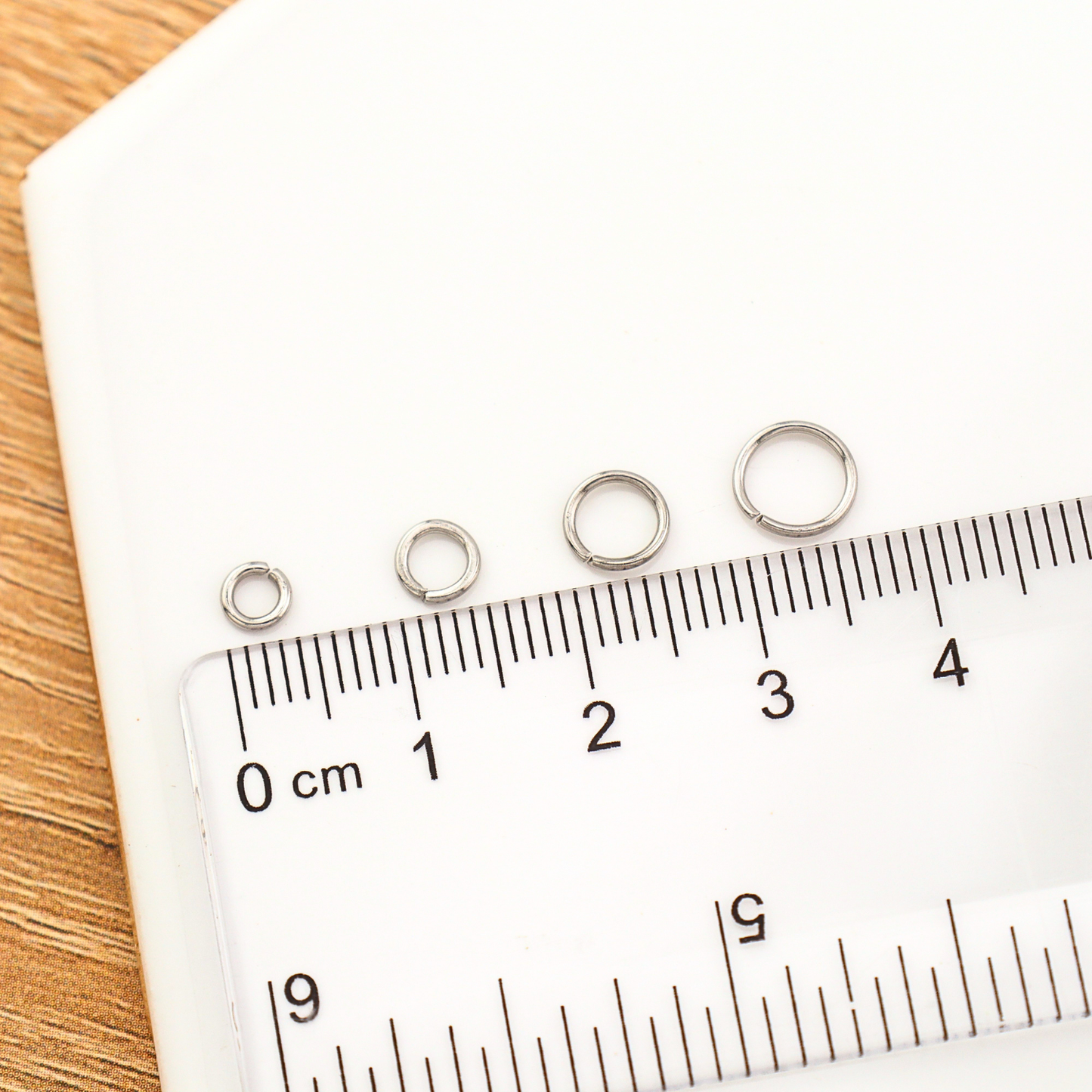 Silver Stainless Steel Jump Rings - Monarch Pine (100 Pieces)
