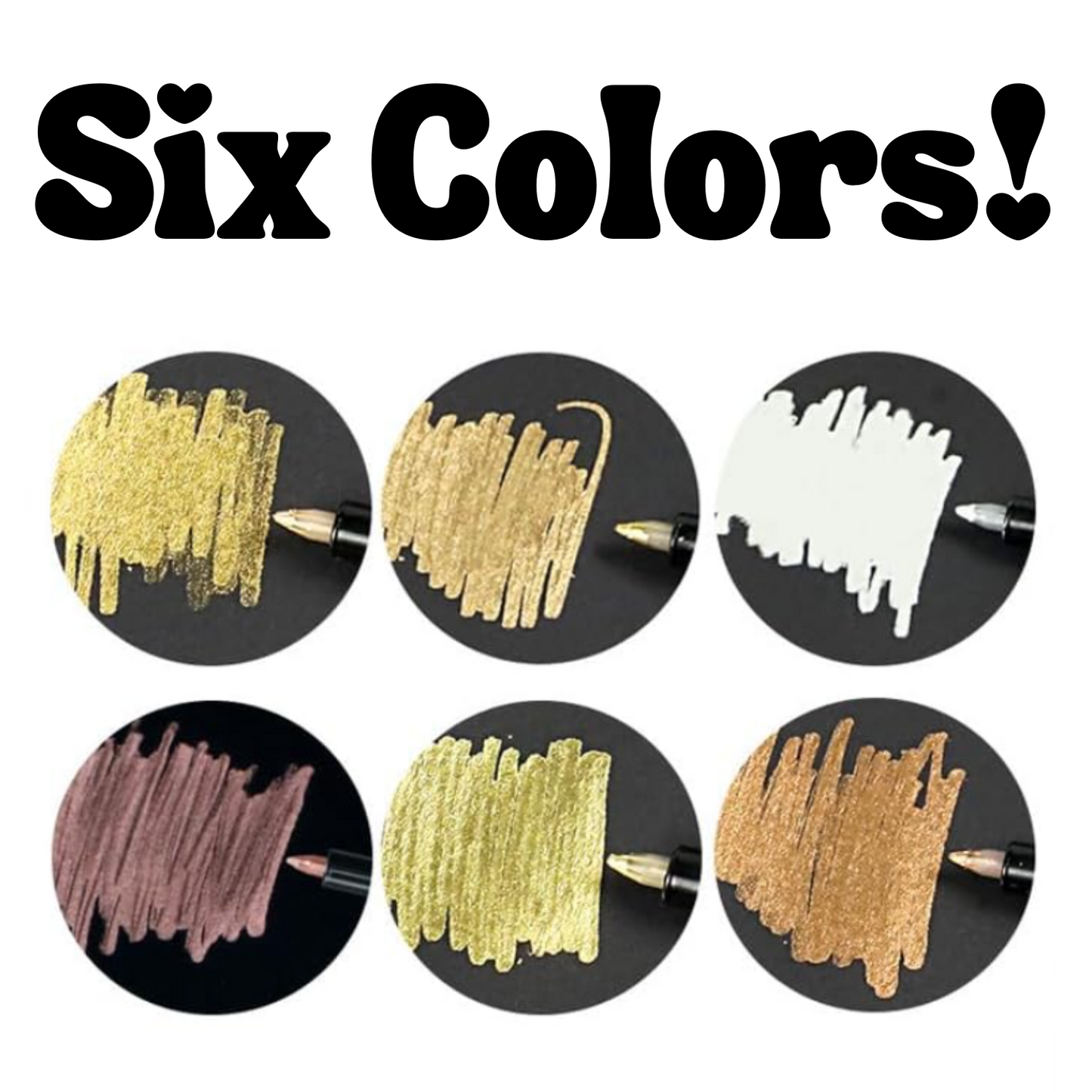 Chrome Gold & Silver Fine Tip Paint Pen Set