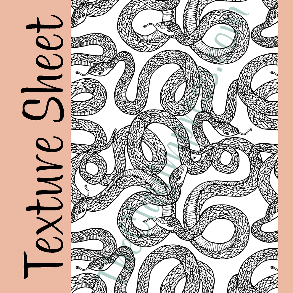 Snakes Polymer Clay Texture Sheet | Unique, Detailed, & Easy to Use ...