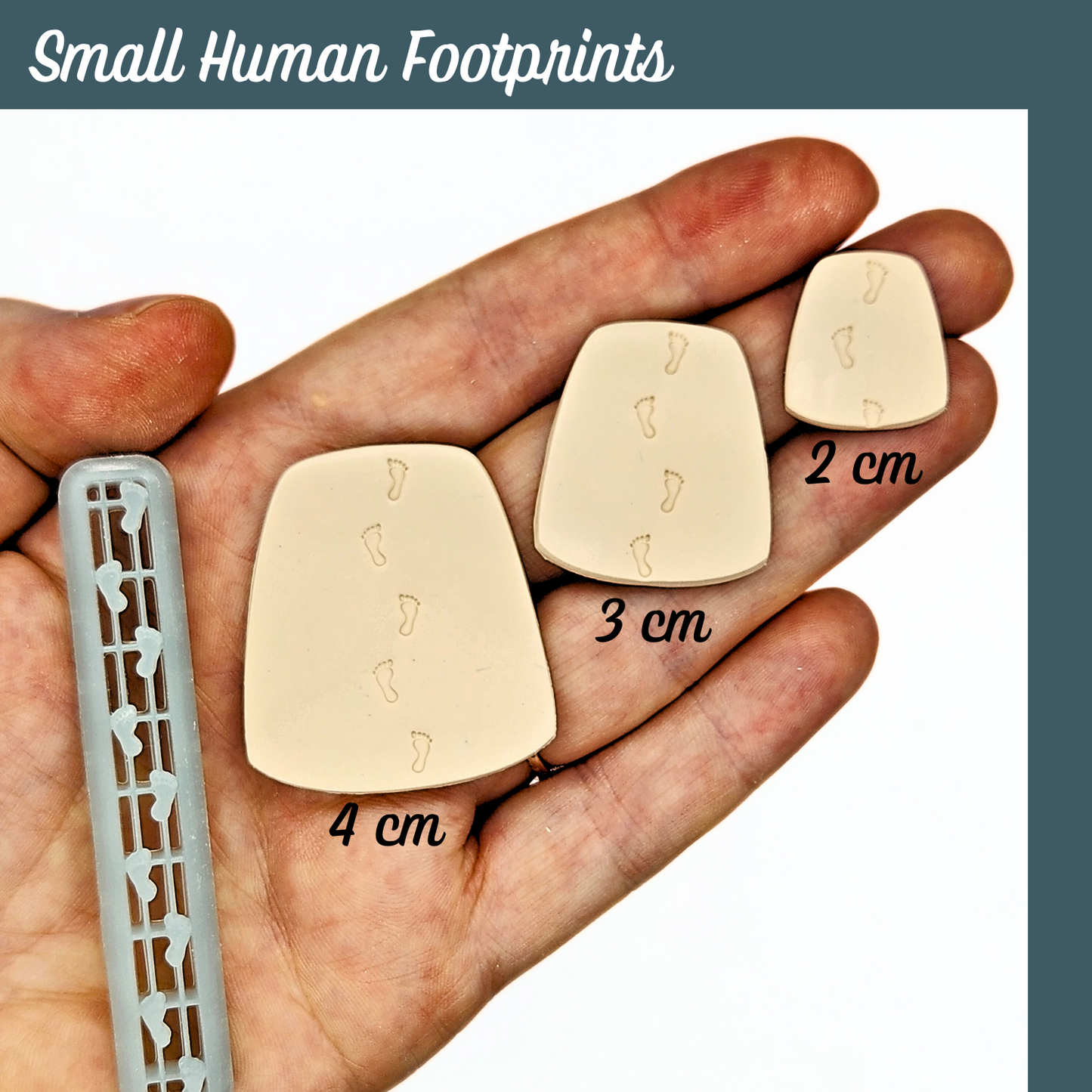 Footprints Polymer Clay Stamps