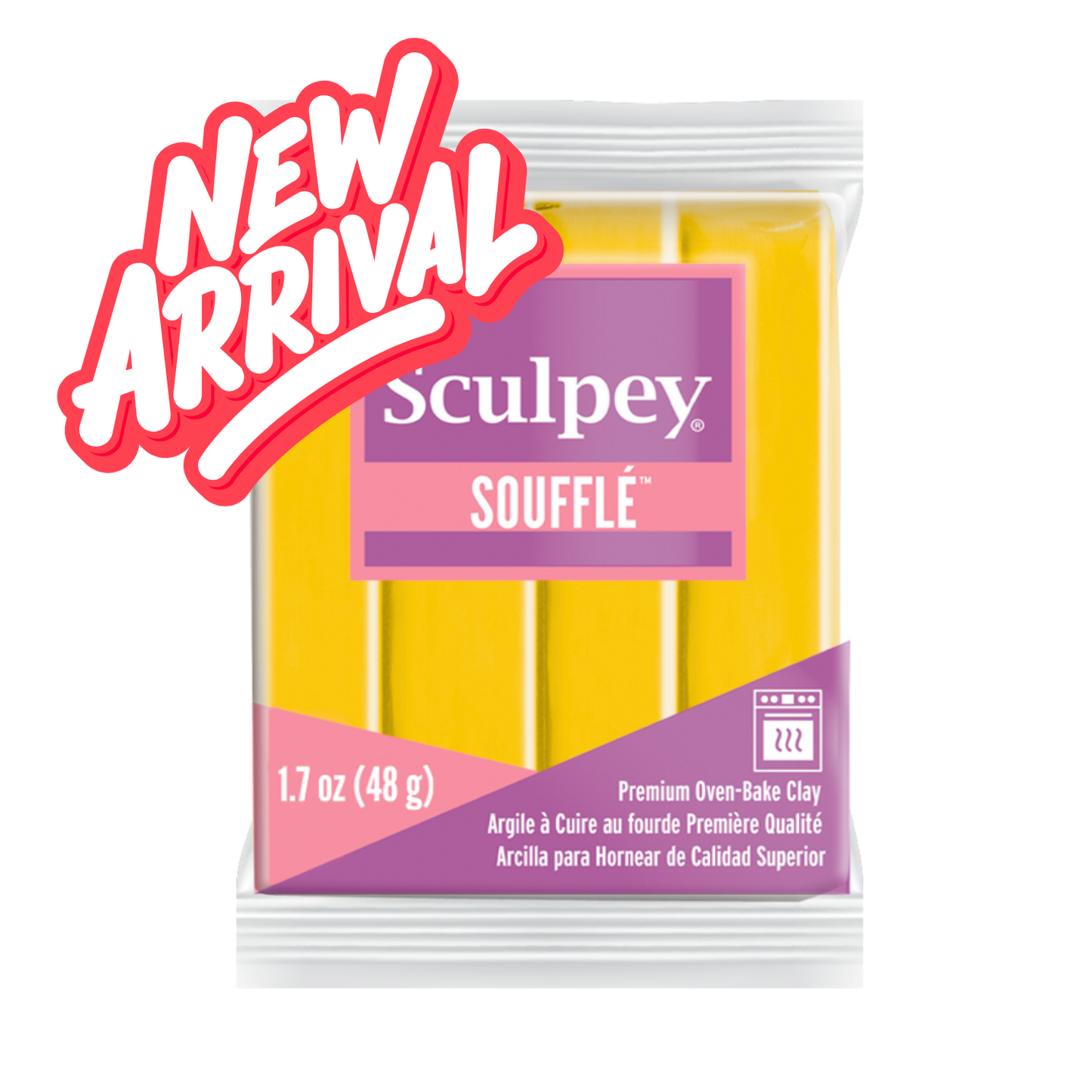 Sculpey Soufflé Cadmium Yellow Polymer Clay