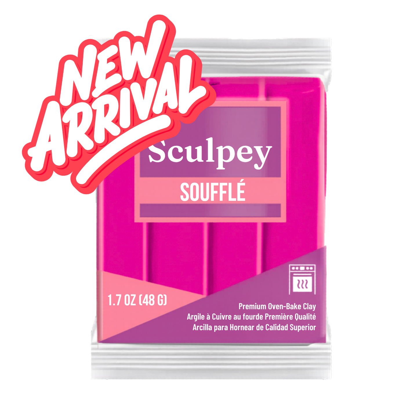 Sculpey Soufflé Magenta Polymer Clay