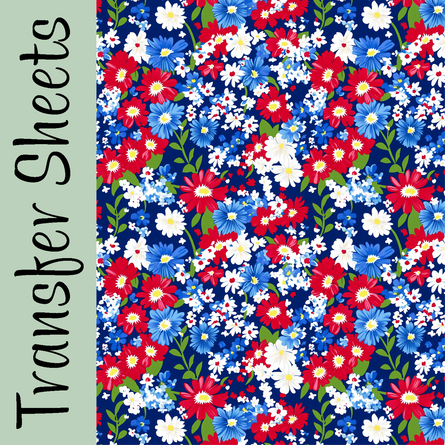 Star-Spangled Blooms Transfer Sheets