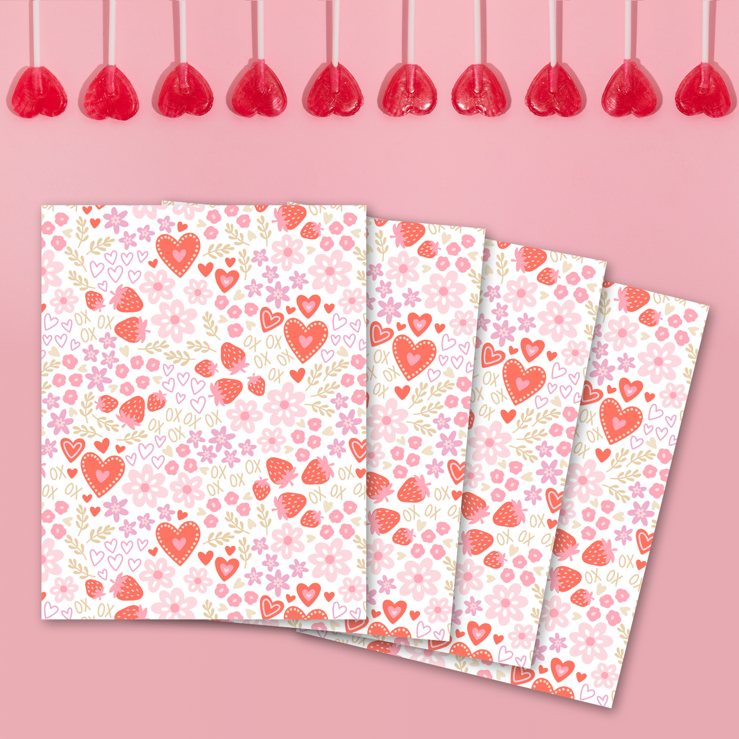 Sweet Strawberry Love Transfer Sheets