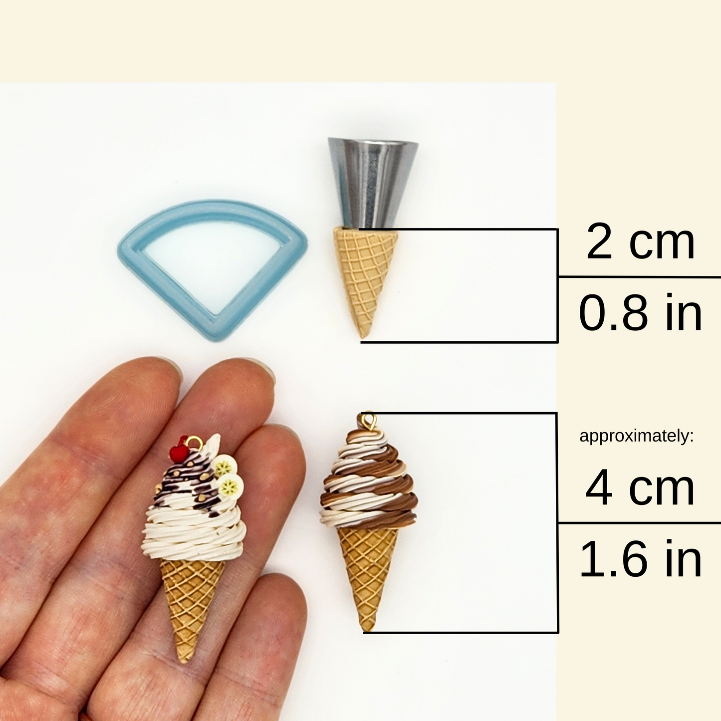 3D Soft Serve Ice Cream Cone Kit