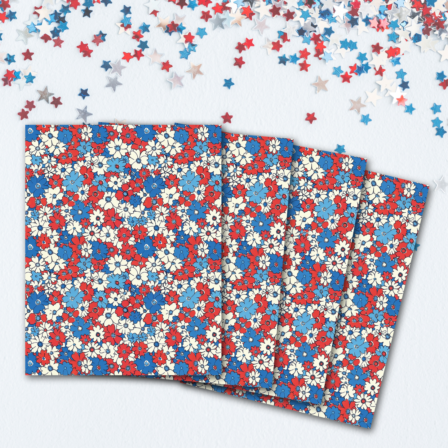 Patriotic Petals Transfer Sheets