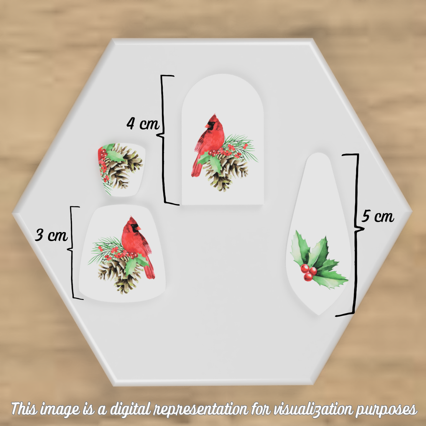 Christmas Cardinals Transfer Sheets
