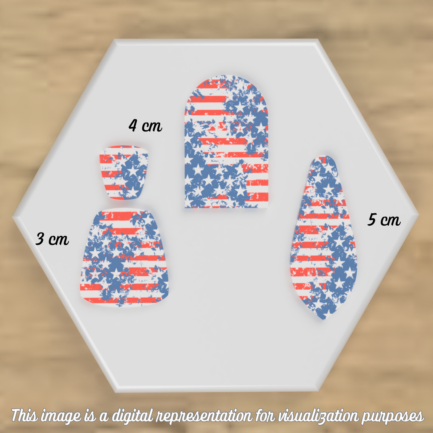Distressed Stars and Stripes Transfer Sheets