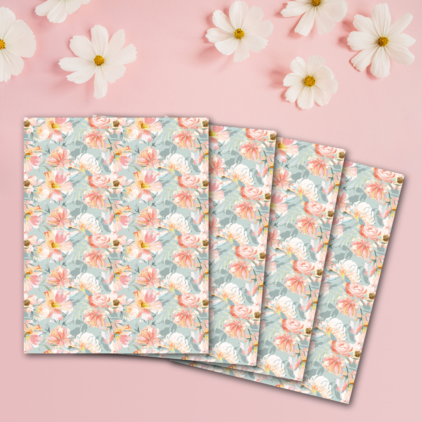 Peach Blossom Breeze Transfer Sheets