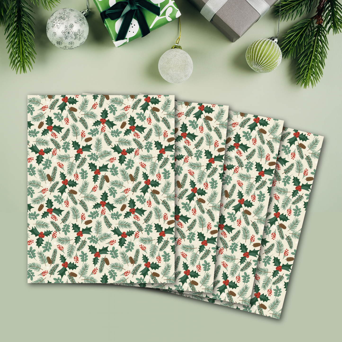 Holly and Pine Transfer Sheets