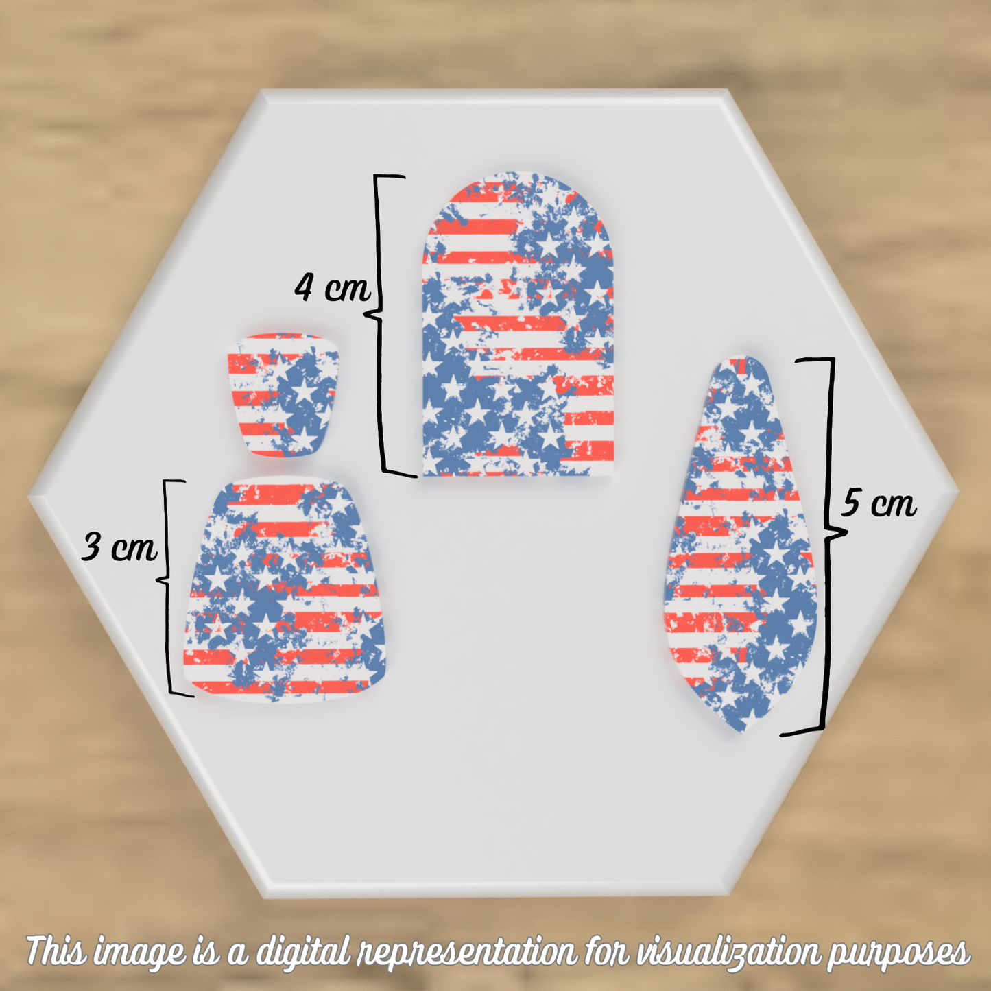Distressed Stars and Stripes Transfer Sheets