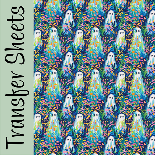 Tropical Ghost Garden Transfer Sheets