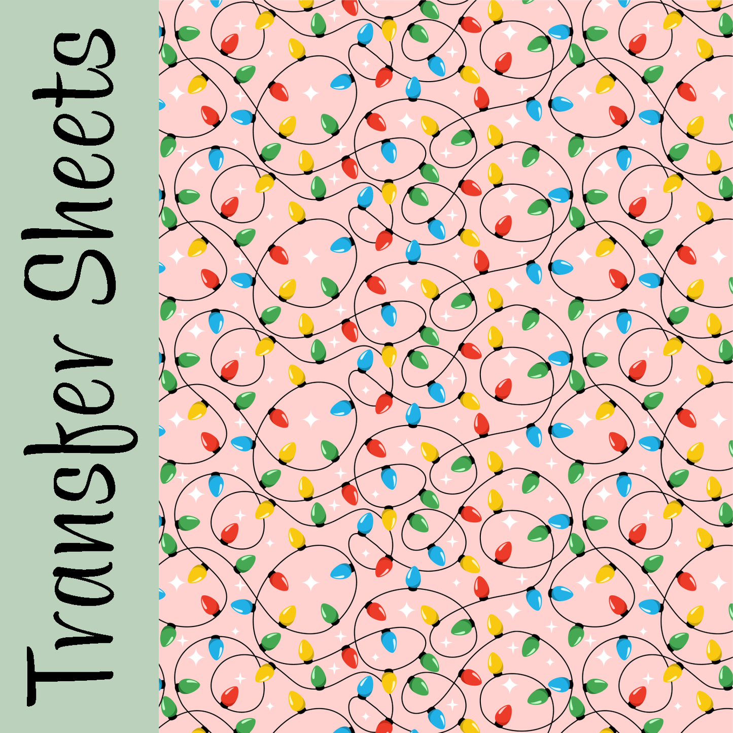 Twinkling Christmas Lights Transfer Sheets