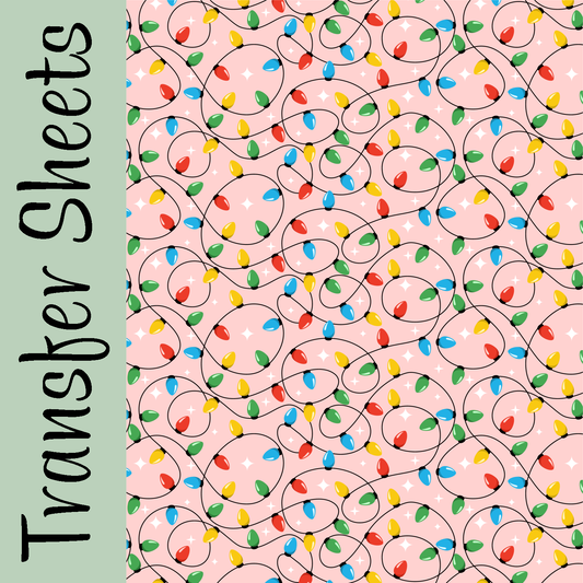 Twinkling Christmas Lights Transfer Sheets
