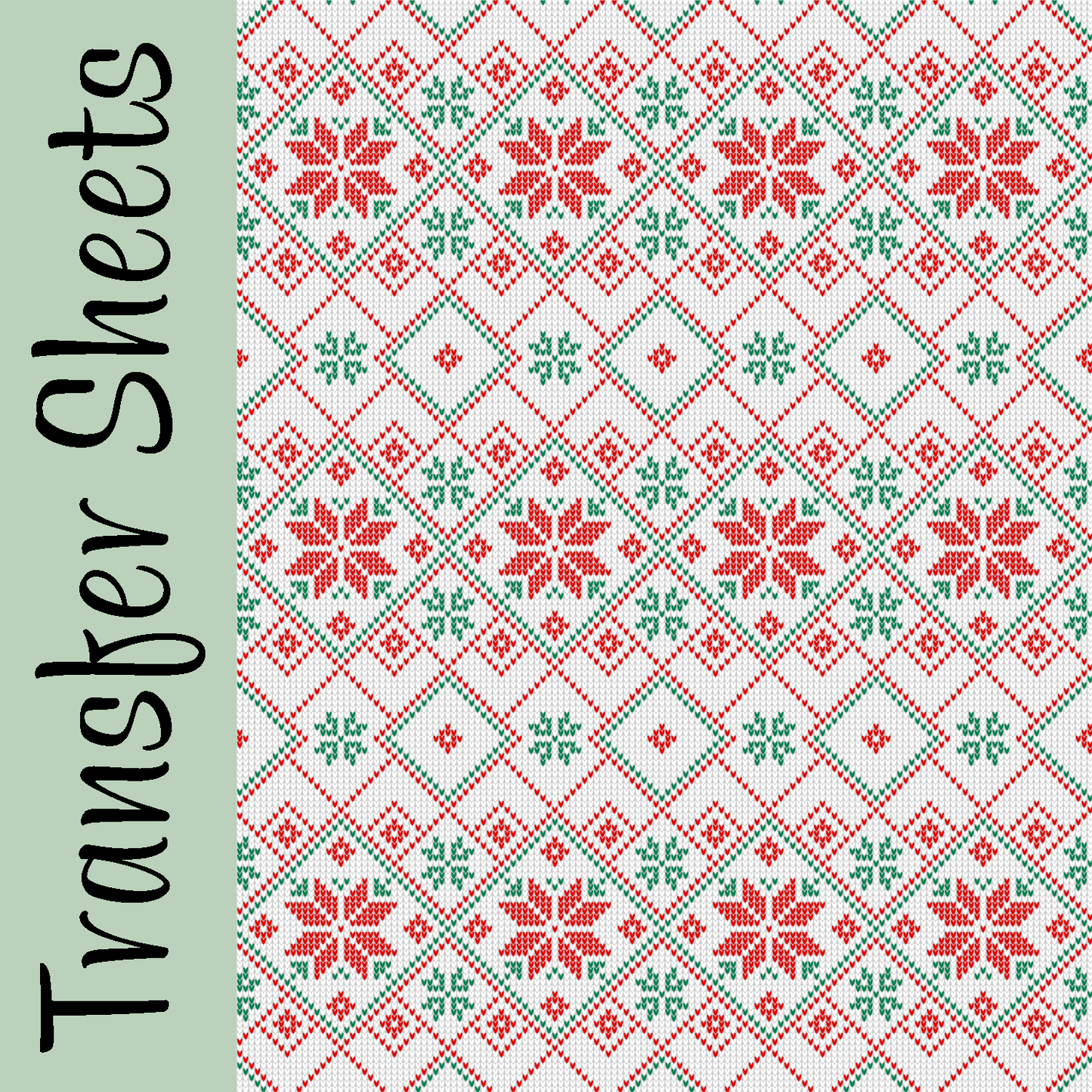 Whimsical Poinsettia Knit Transfer Sheets