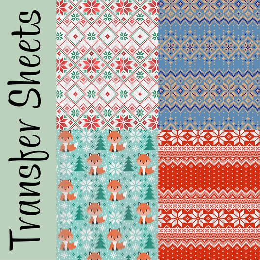 Winter Knit Medley #1 Transfer Sheets