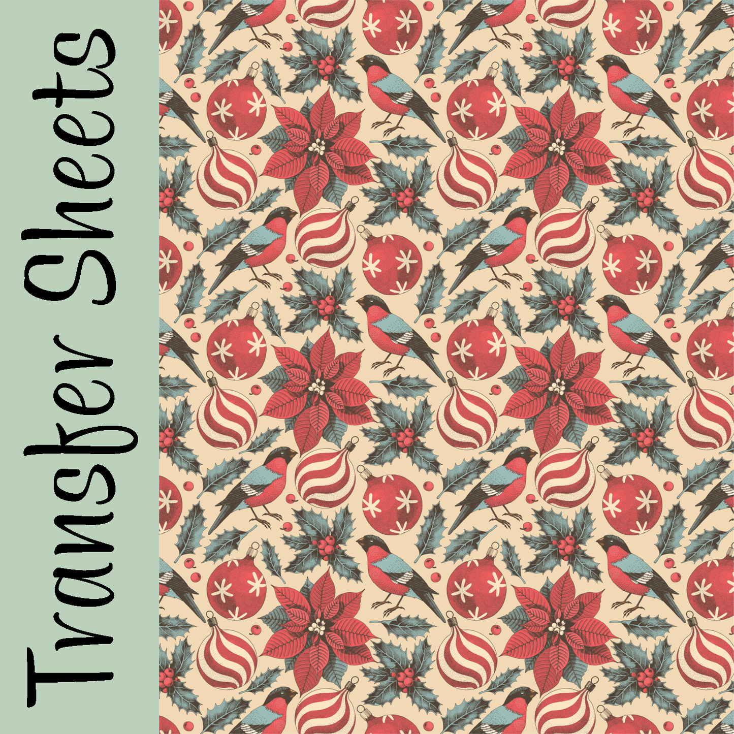 Yuletide Songbirds Transfer Sheets