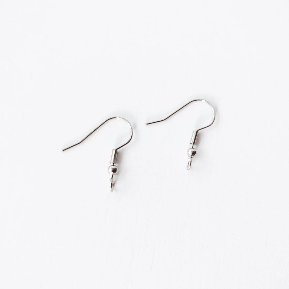Silver Classic Forward-Facing Stainless Steel Ear Wires - Monarch Pine (20 Pieces)