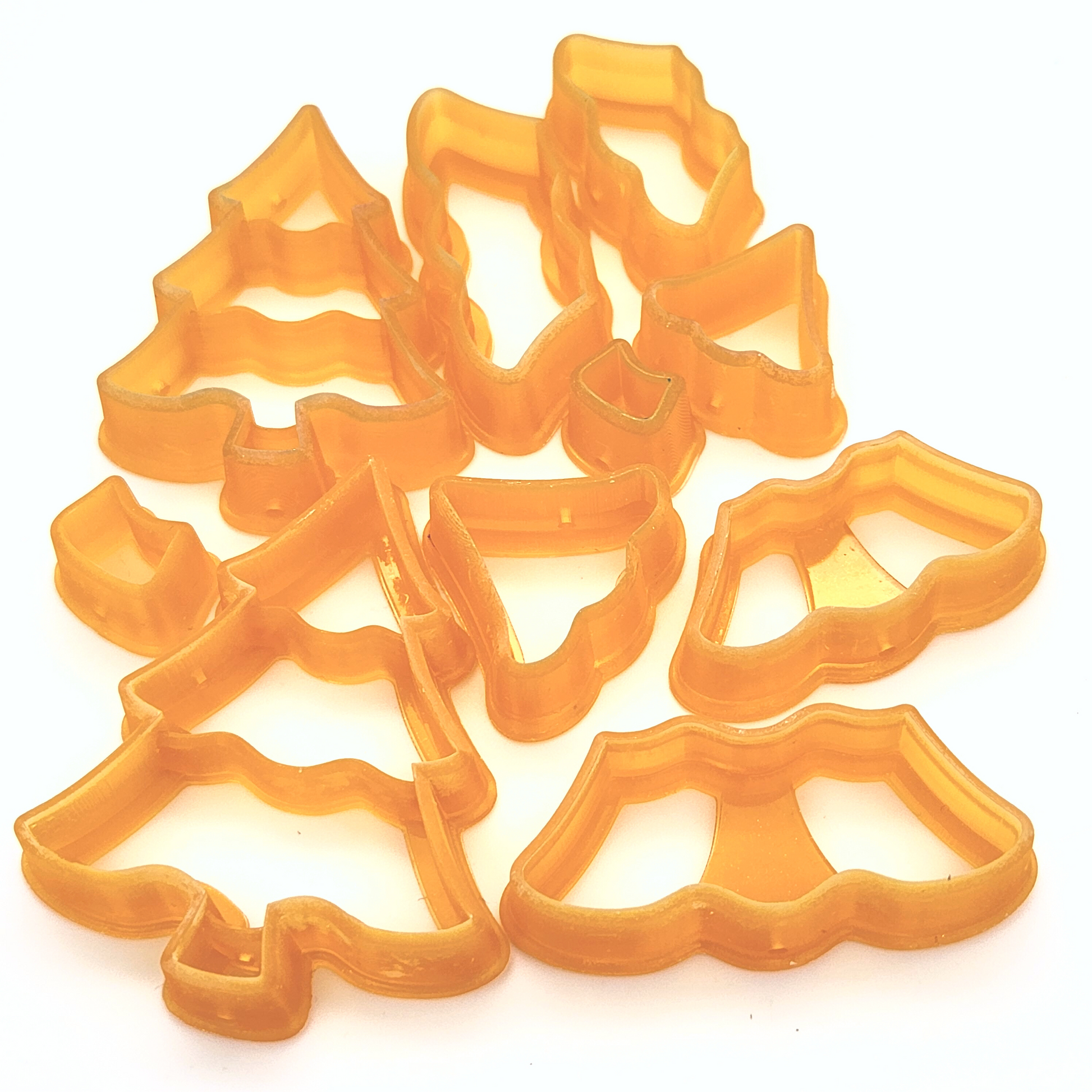Unique Christmas Tree Shape Layered 3D Printed Resin Sharp Edge Polymer Clay Cutter