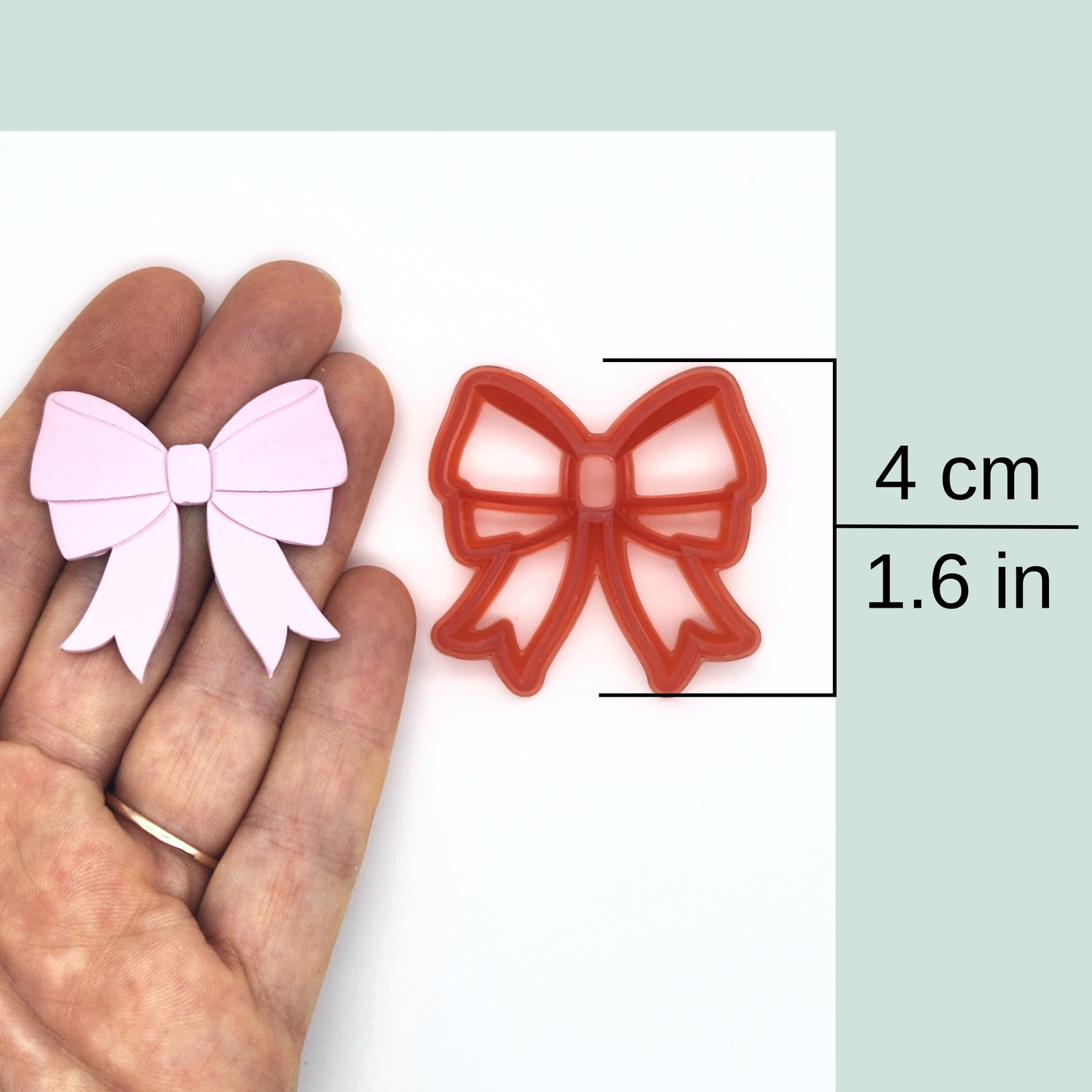 3D Printed Resin Cute Bow Ribbon Shape Sharp Edge Polymer Clay Cutter