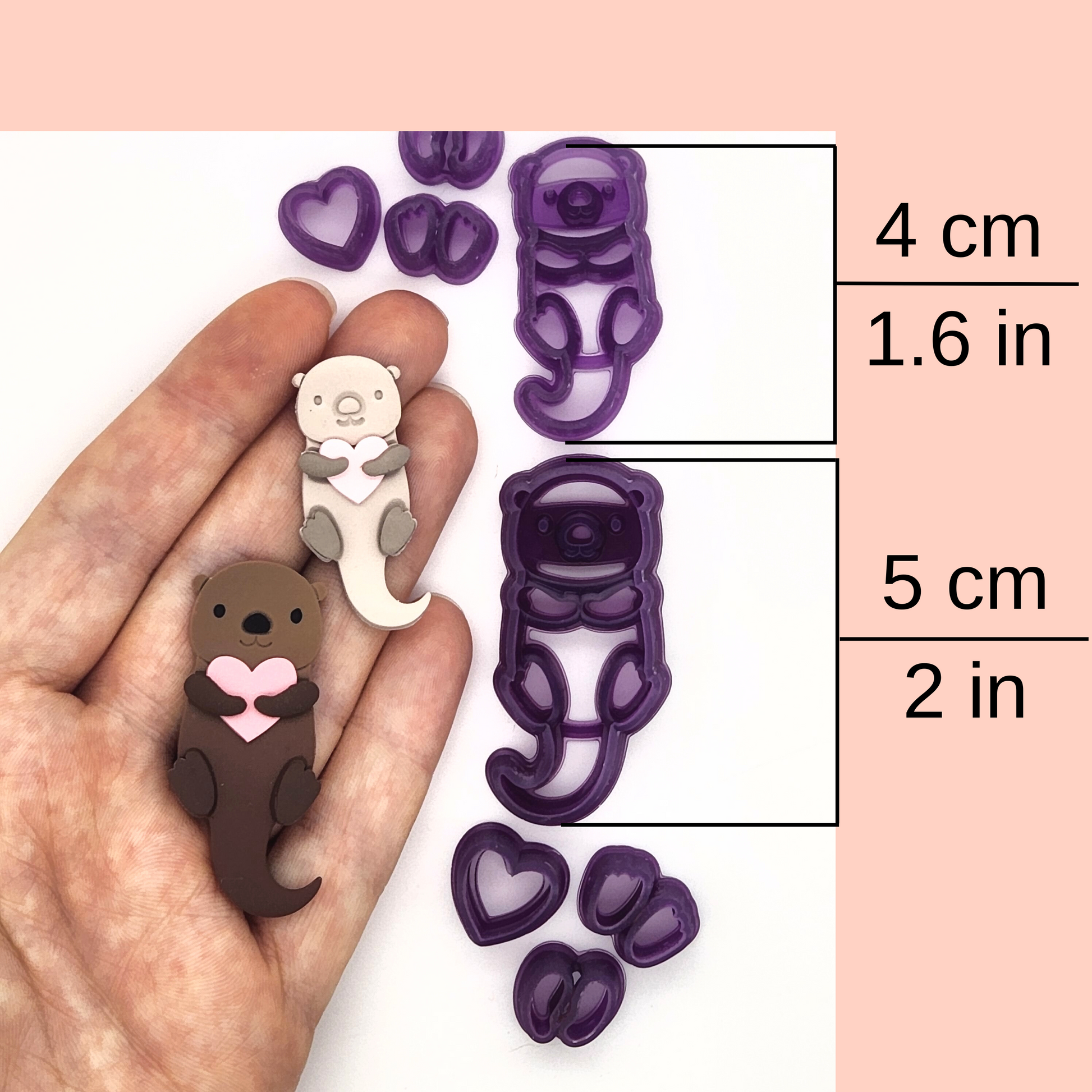 Otter Holding a Heart Polymer Clay Cutters  Sharp, Clean, Precise – The  Clay Impress