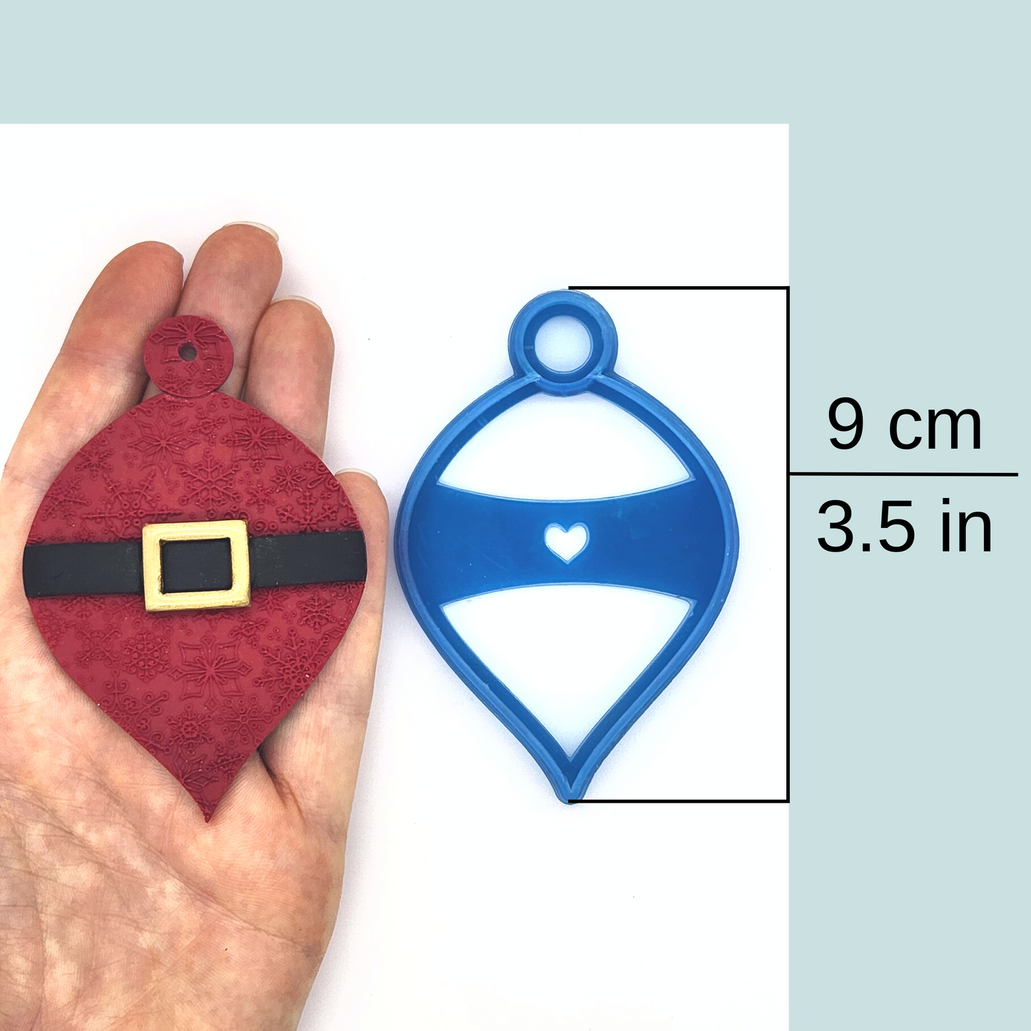 Santa Belt Ornament Clay Cutter Size