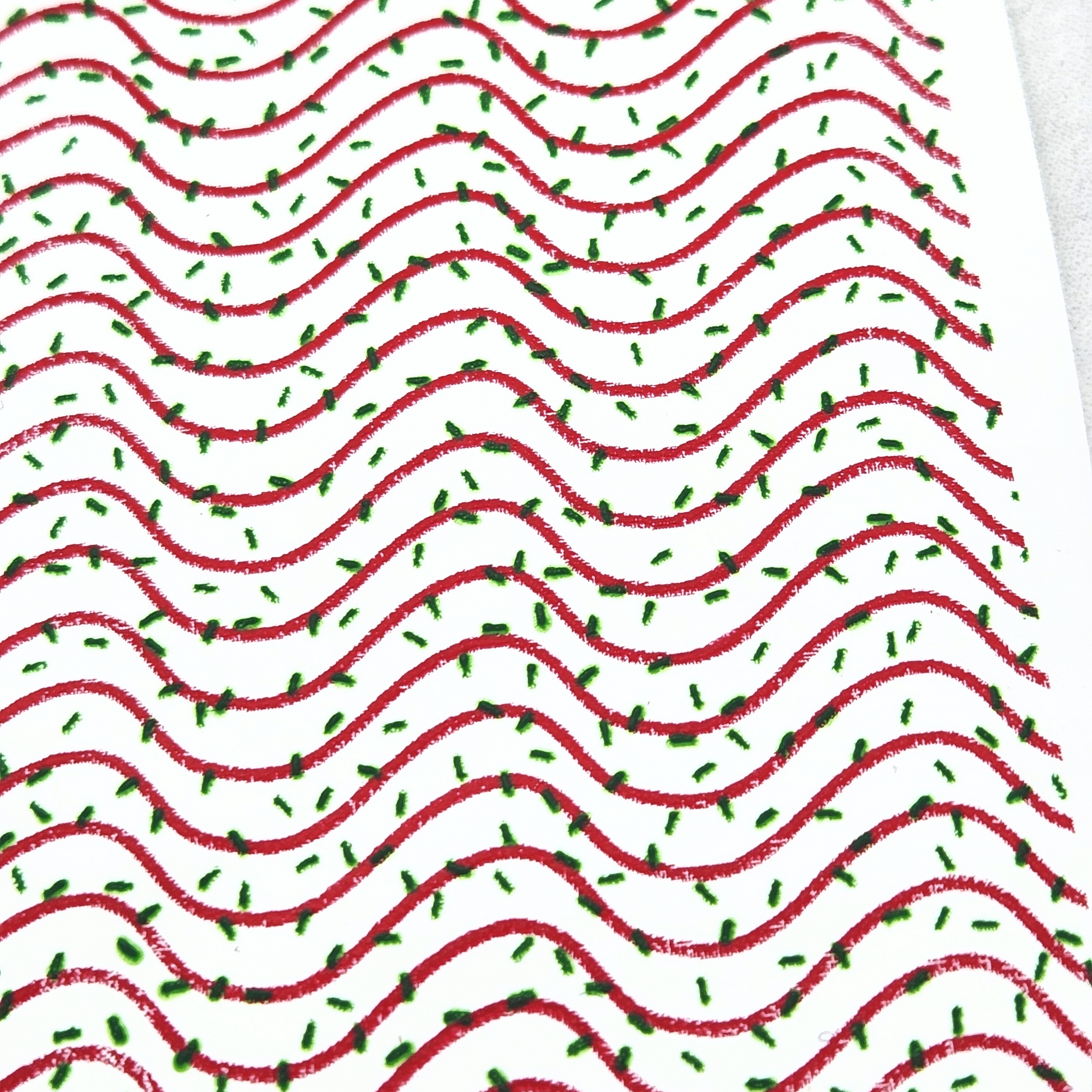 Candy Cane and Sprinkles Design Silk Screen for Polymer Clay