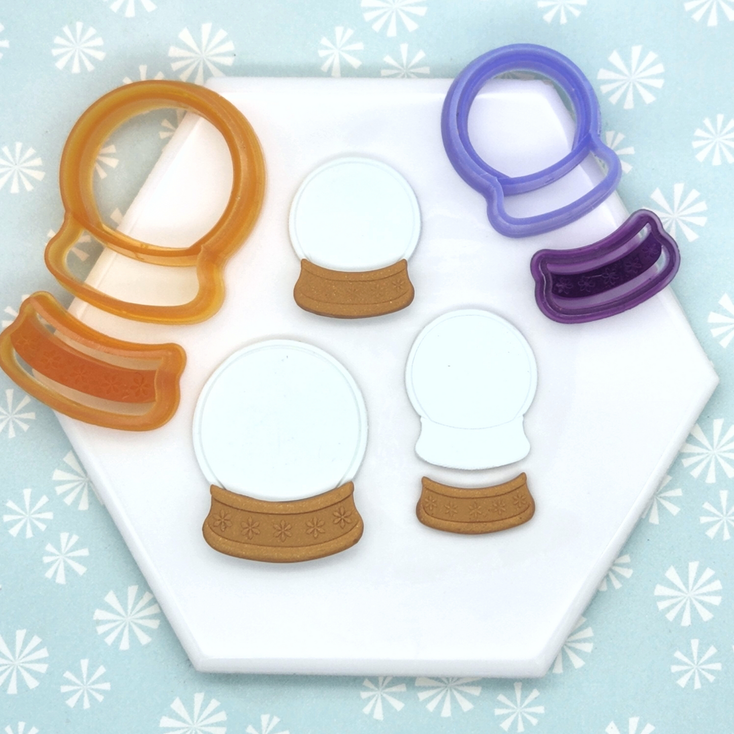 Winter Snow Globe Polymer Clay Cutter Set