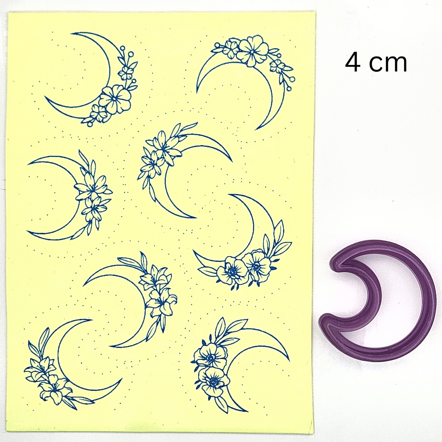 Floral Moons Silk Screen & Matching Cutter (Two Sizes)