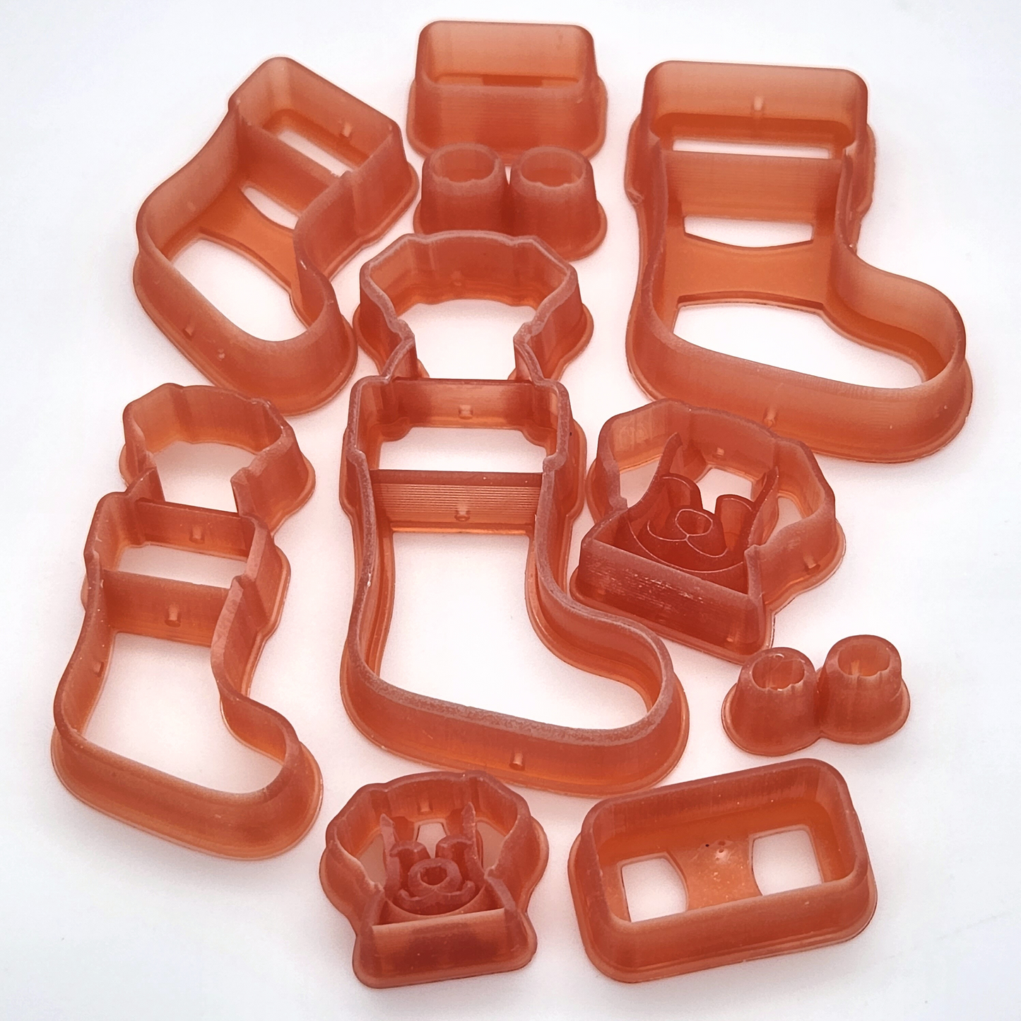 Super sharp resin polymer clay cutters puppy dog in stocking cutter set