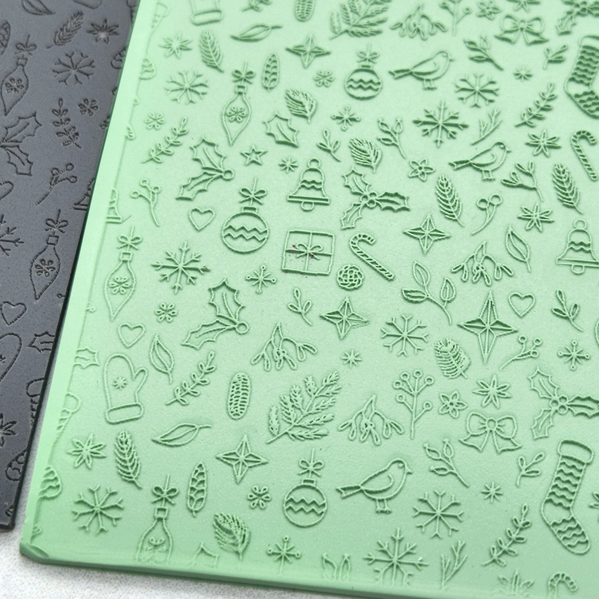 Perfect Texture Mat for Polymer Clay - CHRISTMAS KNIT Texture Sheet |  Cutters & Stamps