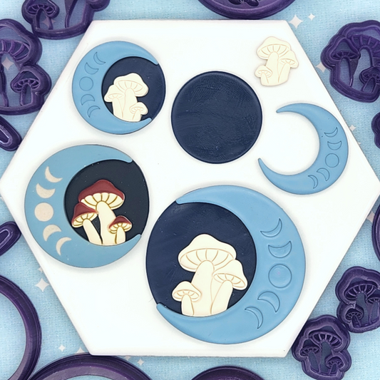 Moon & Mushrooms - Mirrored Set