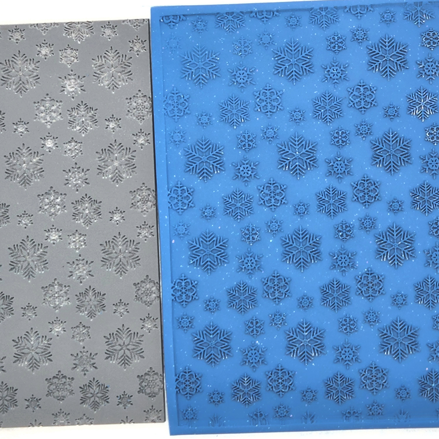 Winter Christmas Snowflake Design Texture Rubber Mat for Polymer Clay Crafts