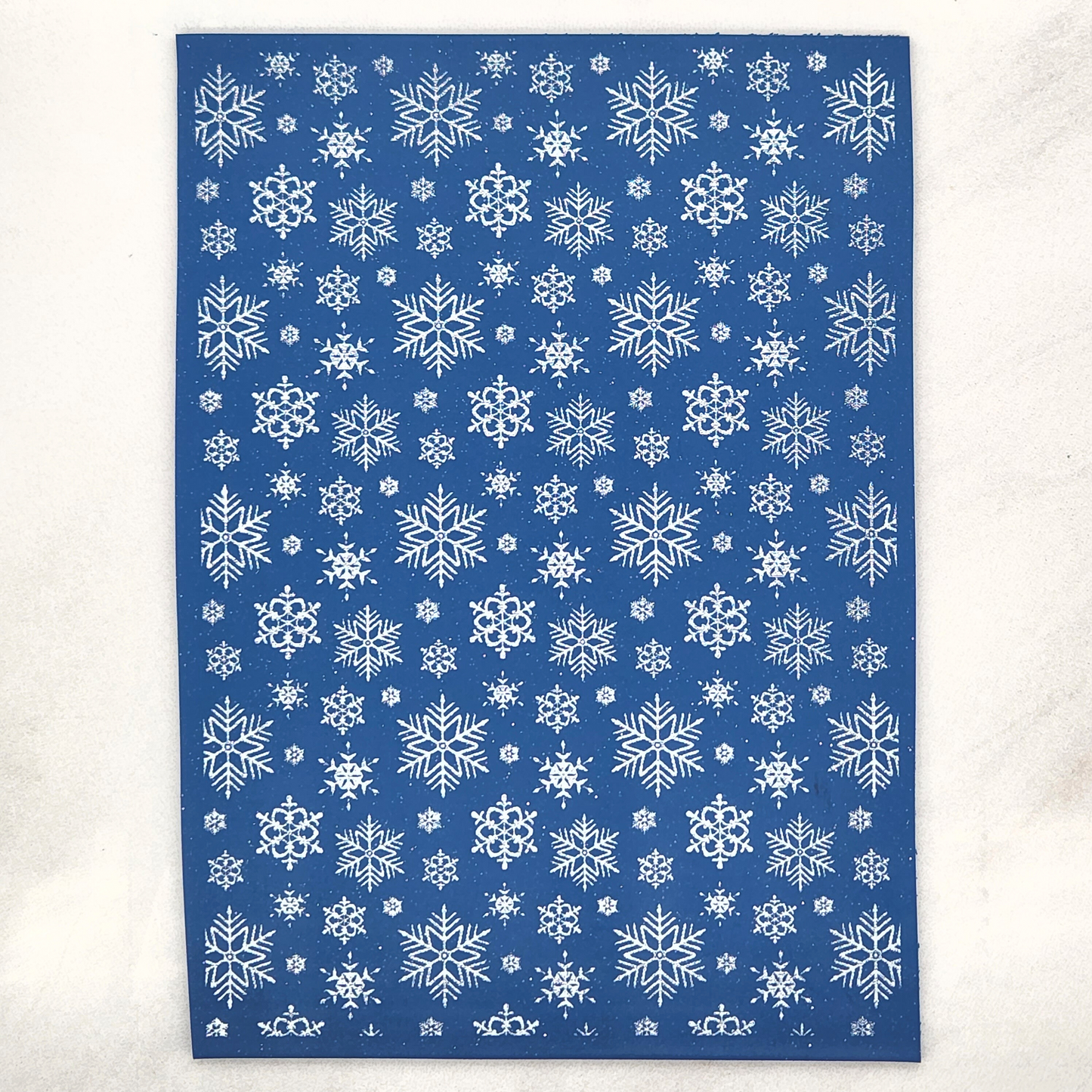 Winter Christmas Snowflake Design Clay Painting Silkscreen Stencil Polymer Clay Crafts