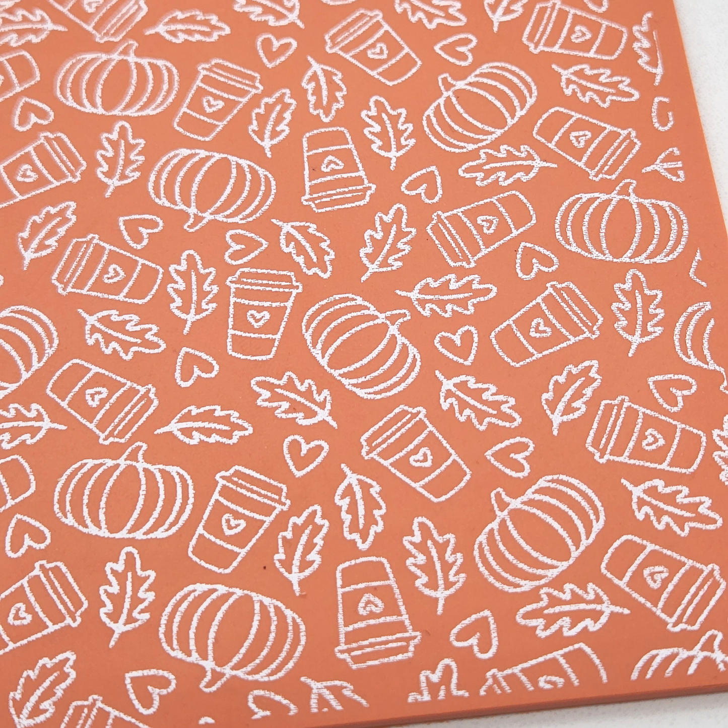 Pumpkin Spice Latte Design Silk Screen Details