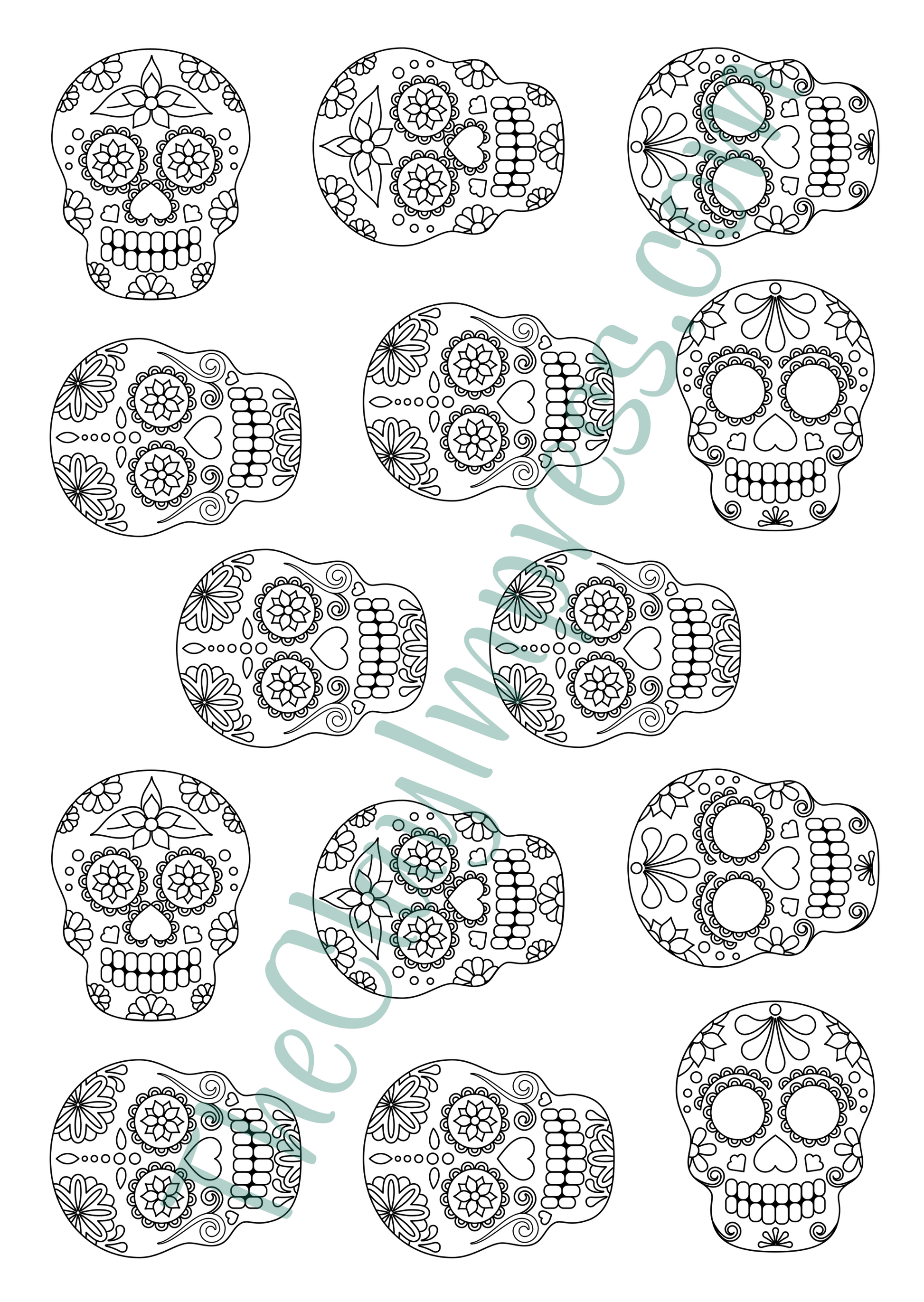 Sugar Skulls Coloring Kit - (rp Minis) By Running Press (paperback