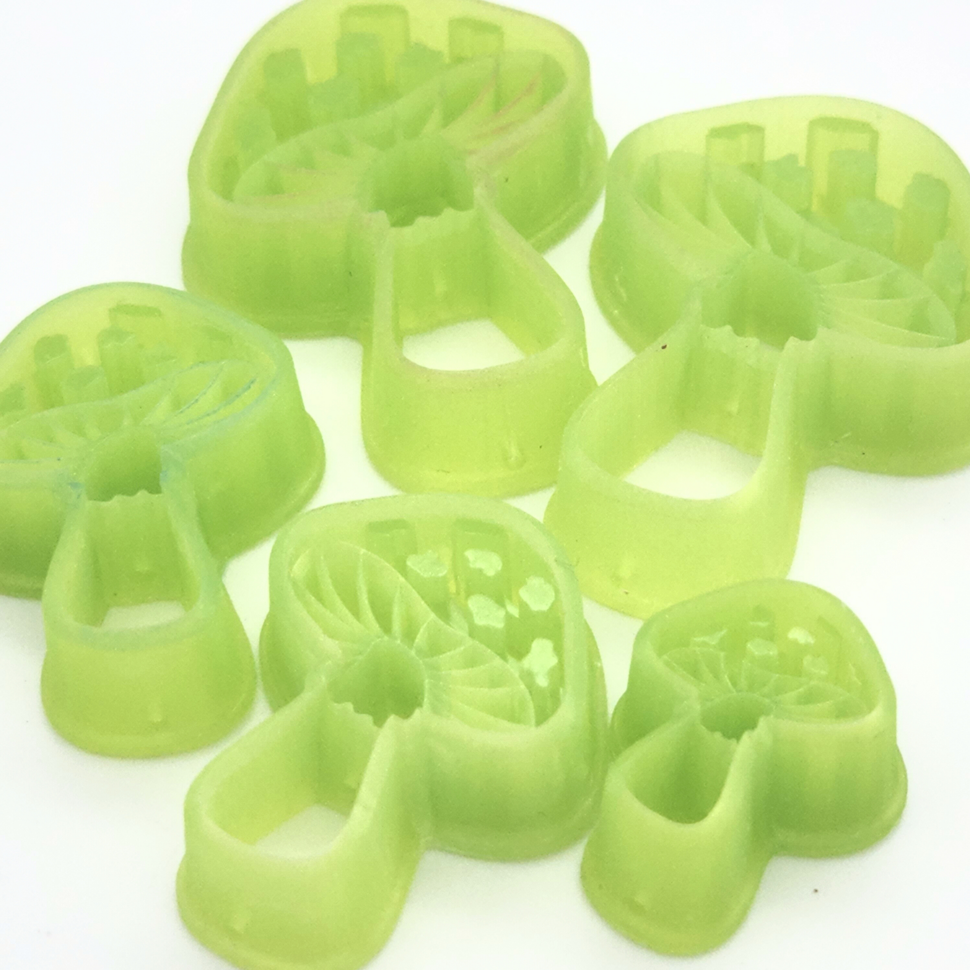 3D Printed Emboss Mushrooms Polymer Clay Cutter Details