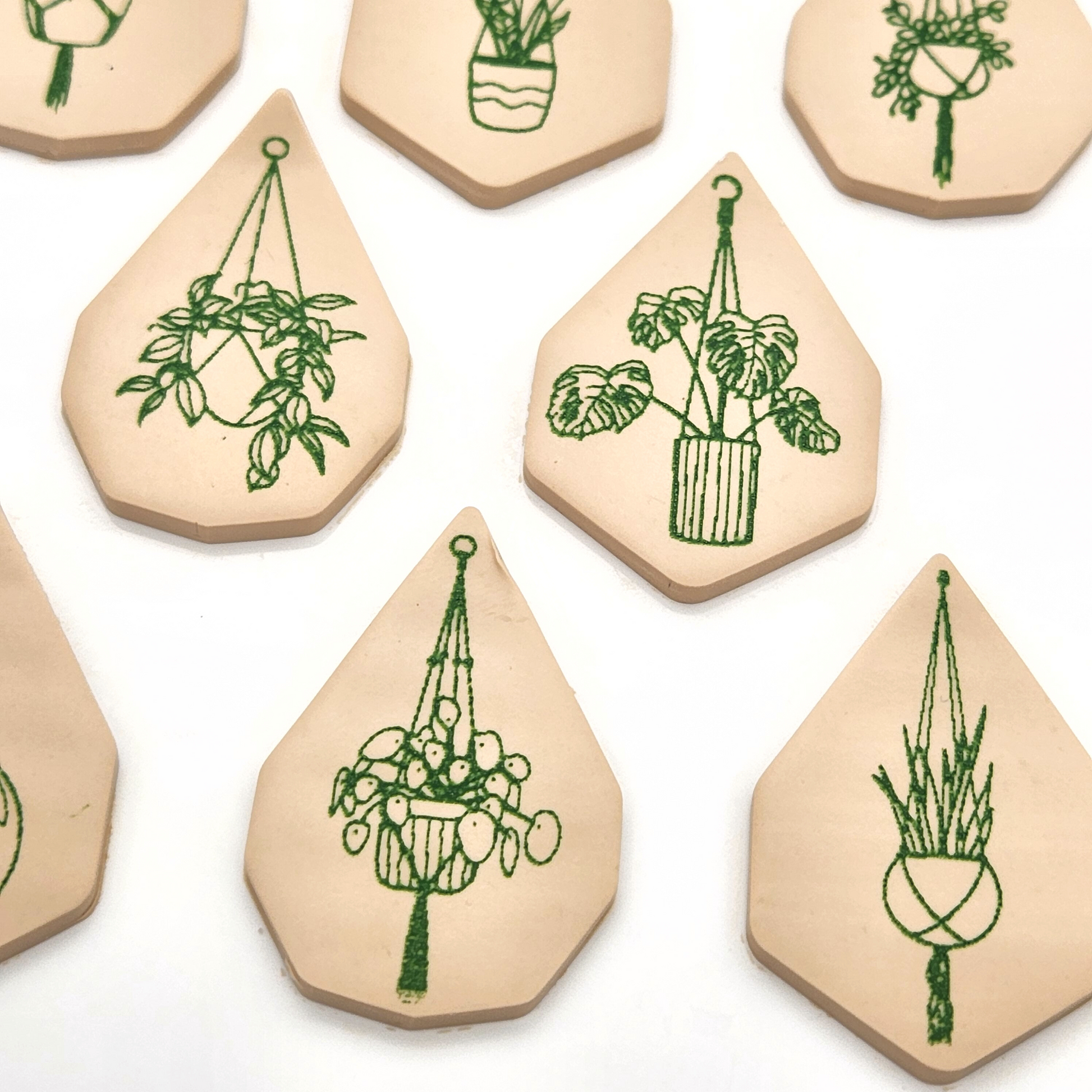 screen for hanging plants Hanging Plants Silk Screen for Polymer Clay – The Clay Impress