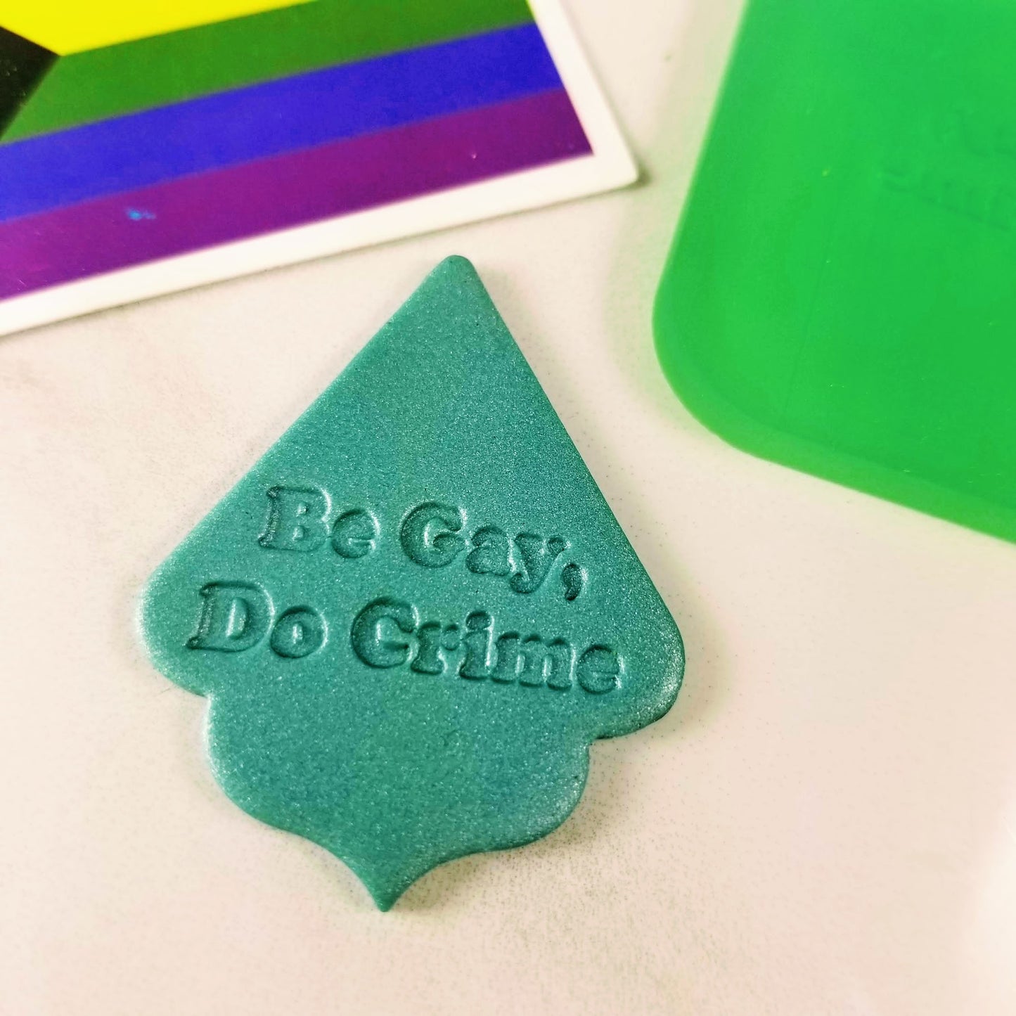 Be Gay, Do Crime Embossing and Debossing Tile