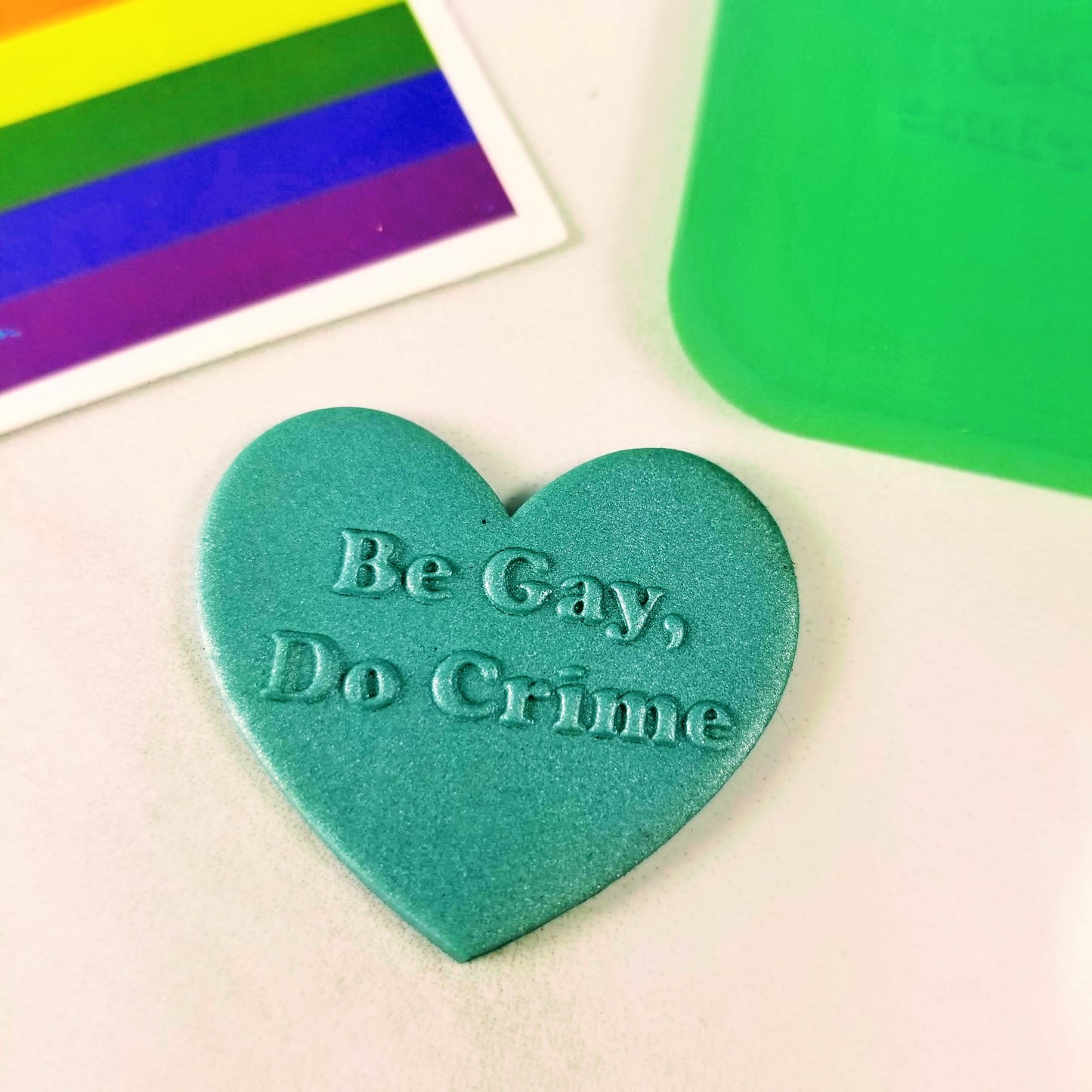 Be Gay, Do Crime Embossing and Debossing Tile