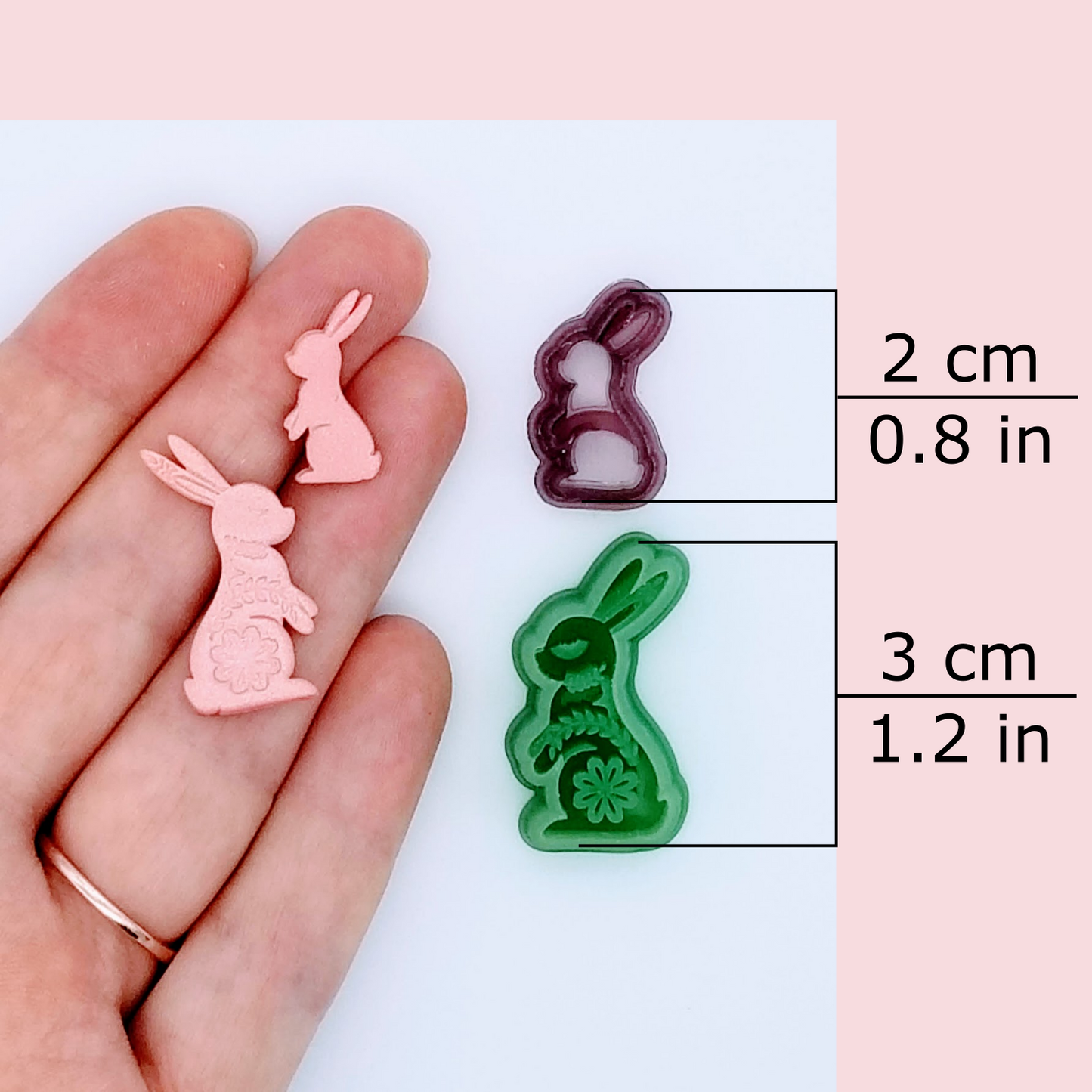 Sharp Resin Bunny Rabbit Easter Polymer Clay Cutters