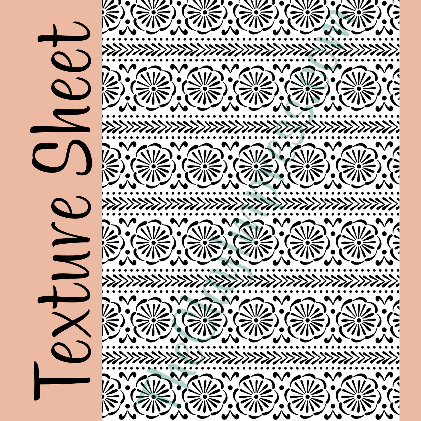 Folk Art Flowers Texture Sheet