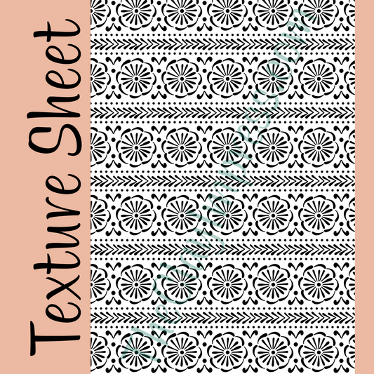 Folk Art Flowers Texture Sheet