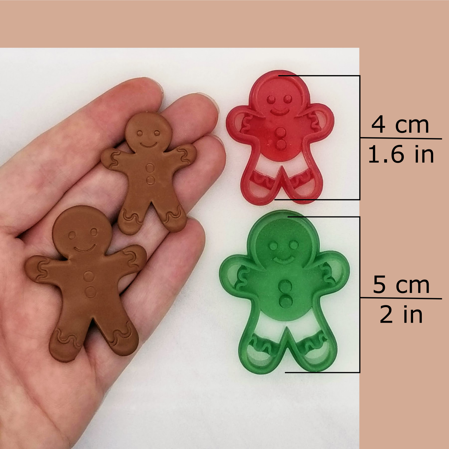 3D file GINGERBREAD MAN stl file download polymer clay cutter for