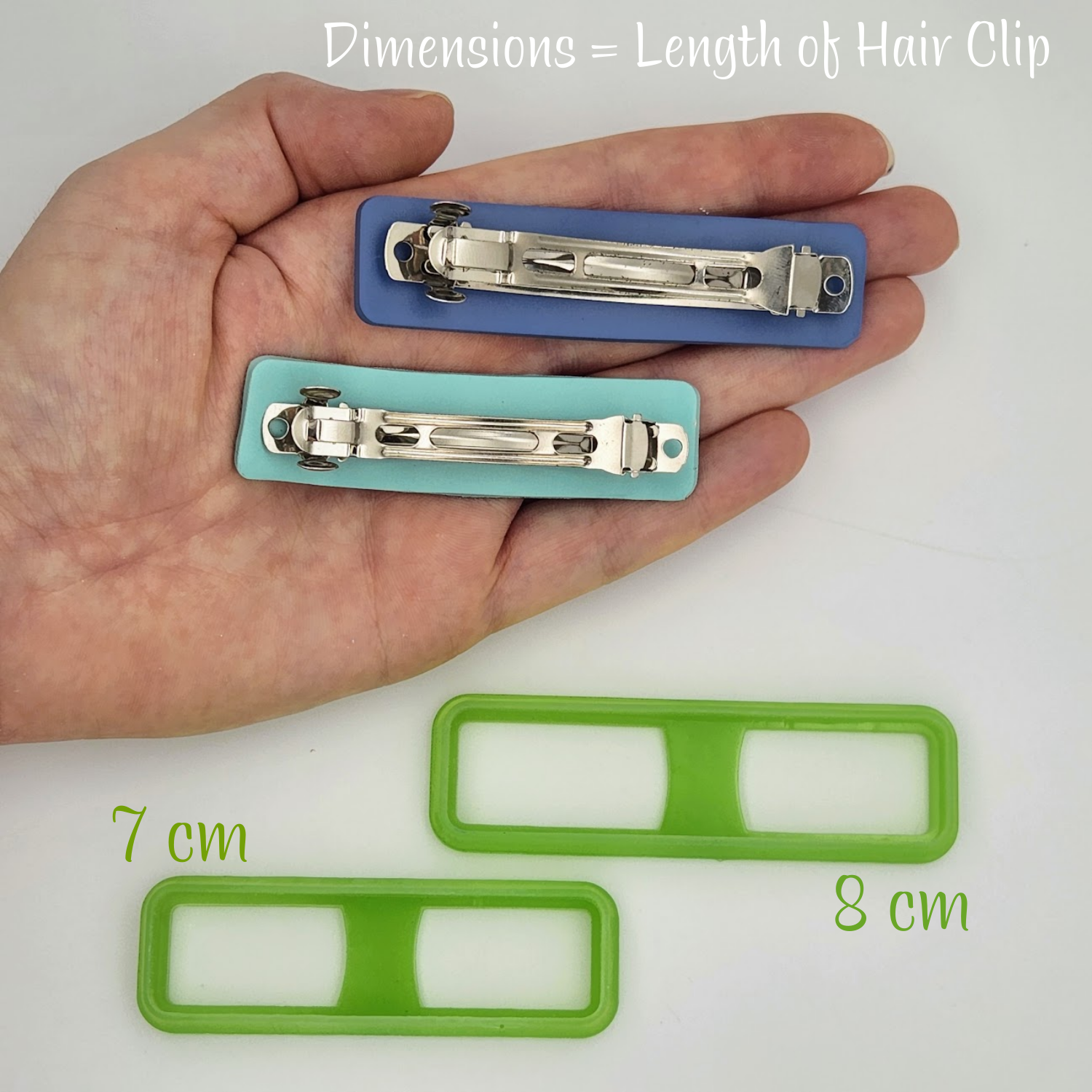 Rectangle Shape Polymer Clay Hair Clip Cutters for Barrettes