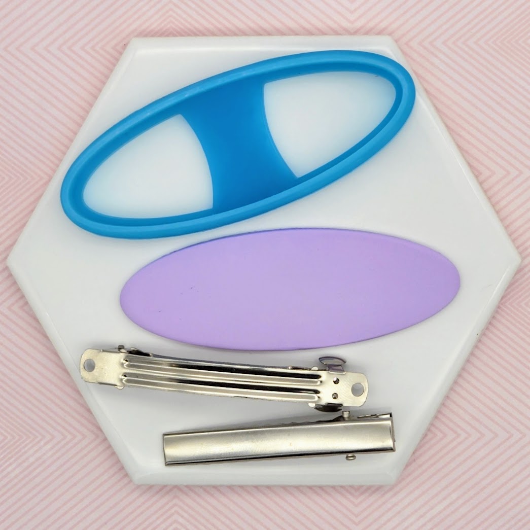 Oval Shape Polymer Clay Barrette Cutters