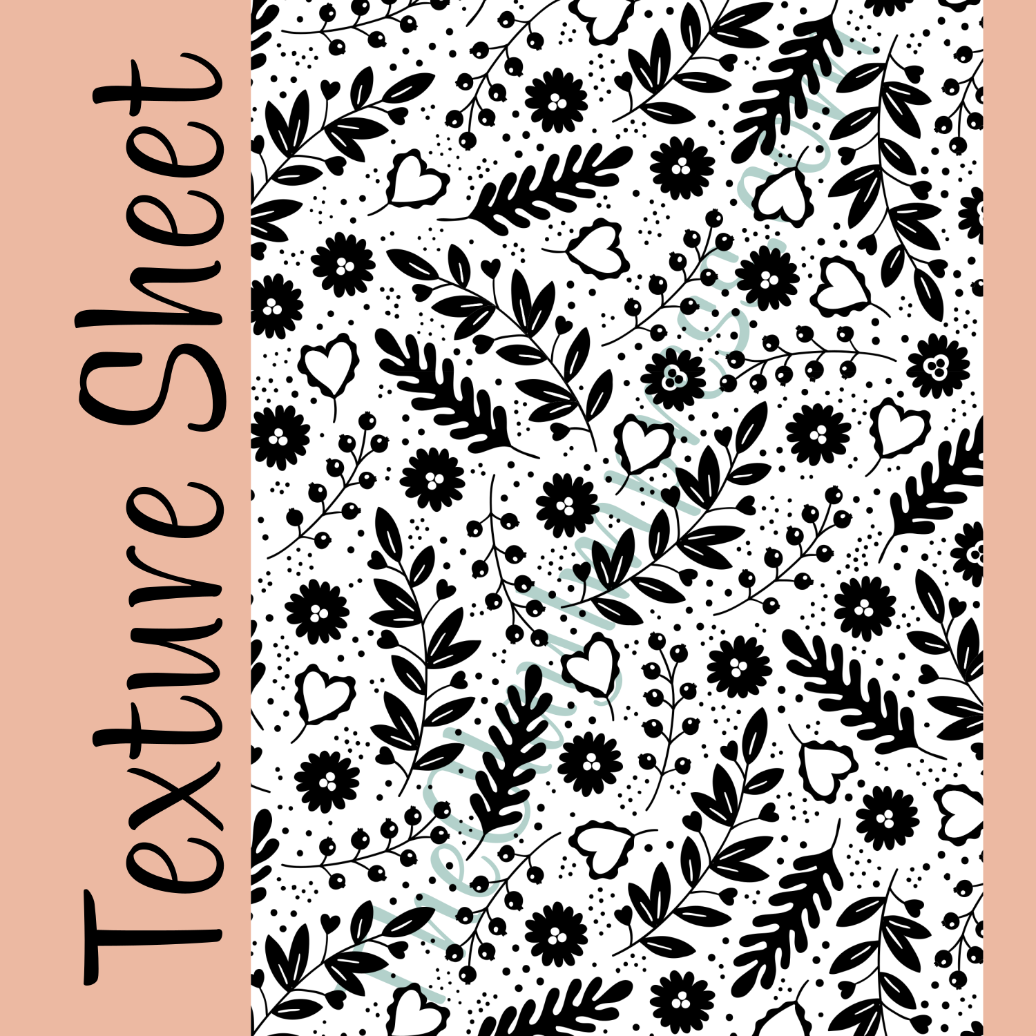 Romantic Botanical Texture Sheet | Unique, Detailed, and Easy to Use ...