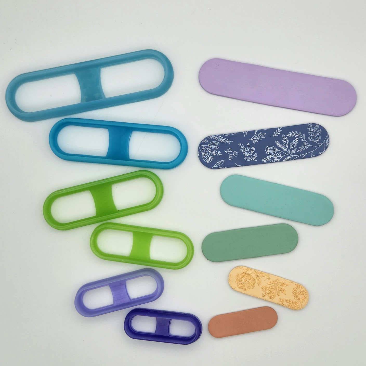Classic Shape Polymer Clay Hair Clip Cutters for Barrettes