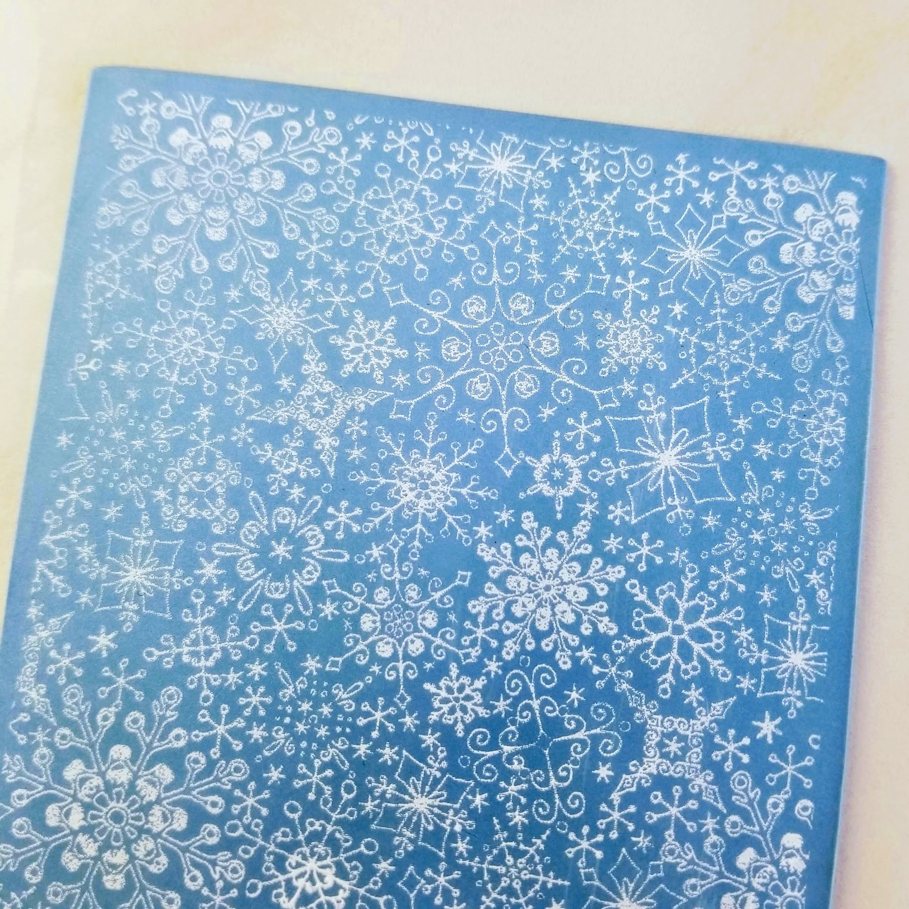 Winter Christmas Frozen Snazzy Snowflake Design Details Silkscreen Stencil for Polymer Clay